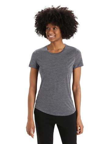 Dámské Tričko Icebreaker Merino Sphere II Krátké Sleeve Šedé | CZ 1379GSOL